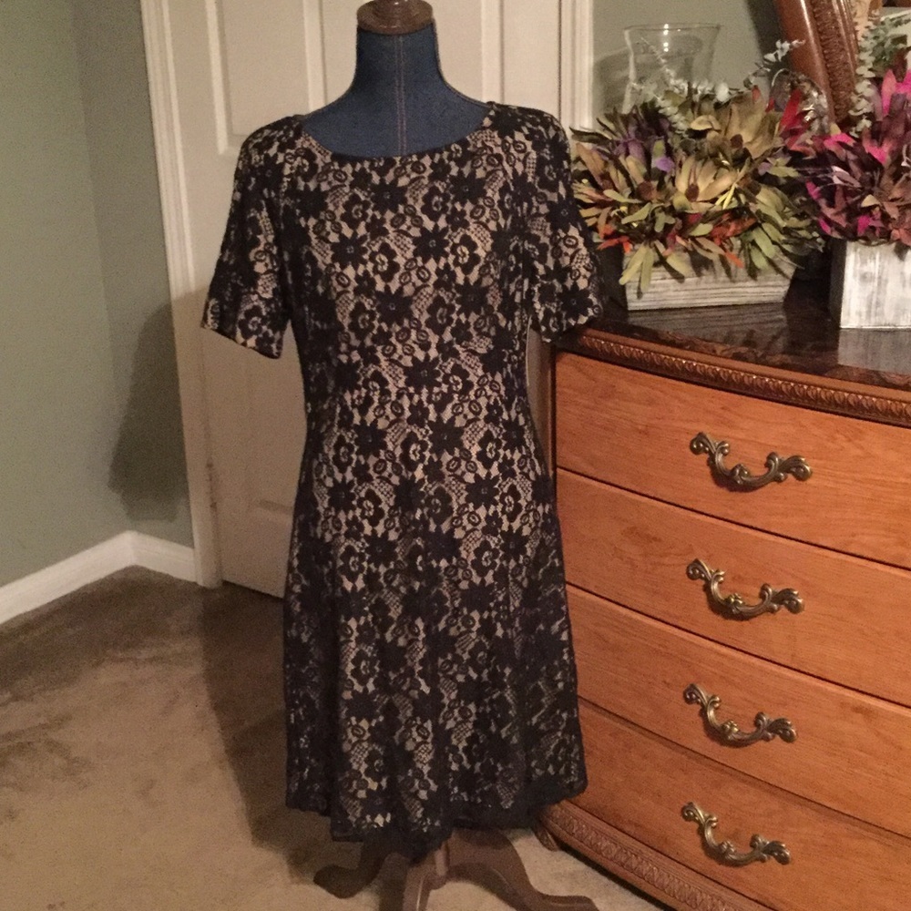 Allen B black lace Dress